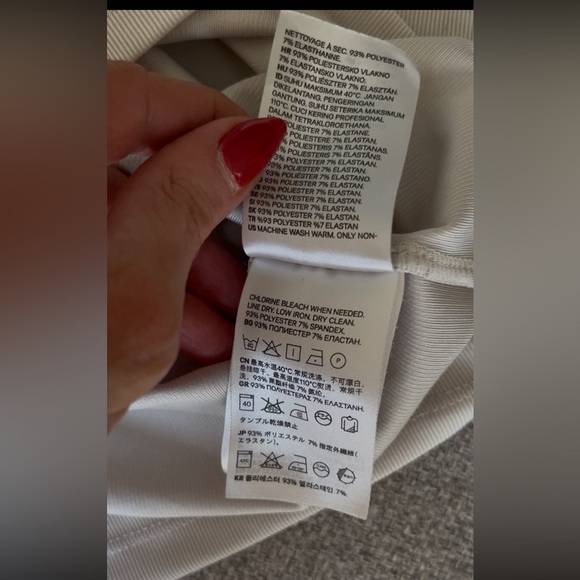 H&M Cream Blouse with Striped V-Neck - Picture 10 of 10